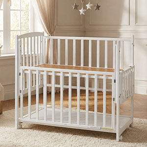 茨城県　ベビーベッドレンタル　ツーウェイオープンホワイト