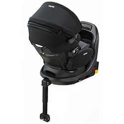 アップリカチャイルドシート　フラディア グロウ エバー アイランドブラック BK　後ろ向き装着時