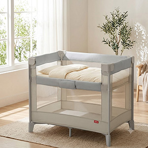 東北　ベビーベッドレンタル　アップリカ　ココネルエアーABホワイトグレー