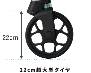 22cm超大型タイヤ